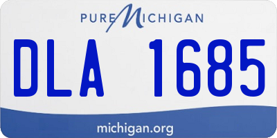 MI license plate DLA1685
