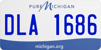 MI license plate DLA1686