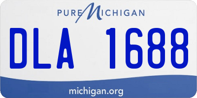 MI license plate DLA1688