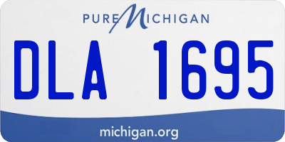 MI license plate DLA1695