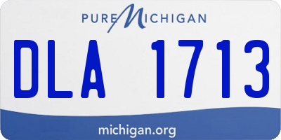MI license plate DLA1713