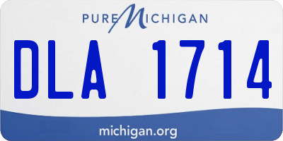MI license plate DLA1714