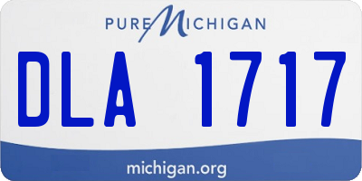 MI license plate DLA1717