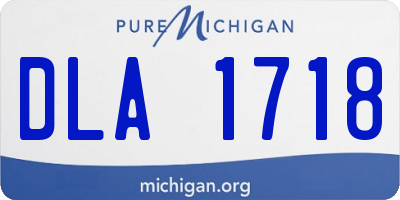 MI license plate DLA1718