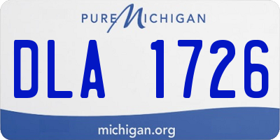 MI license plate DLA1726