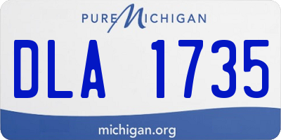 MI license plate DLA1735