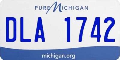 MI license plate DLA1742
