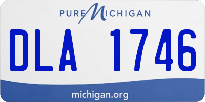 MI license plate DLA1746