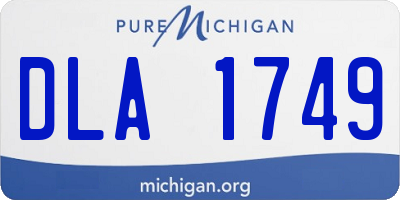 MI license plate DLA1749