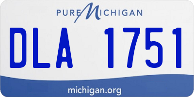 MI license plate DLA1751