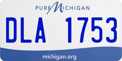 MI license plate DLA1753