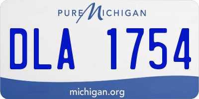 MI license plate DLA1754