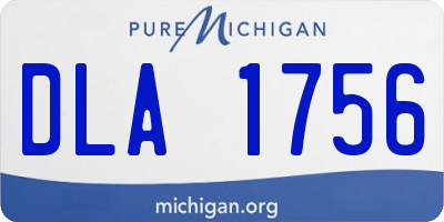 MI license plate DLA1756