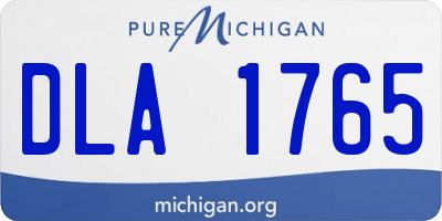 MI license plate DLA1765