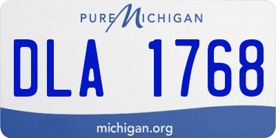 MI license plate DLA1768
