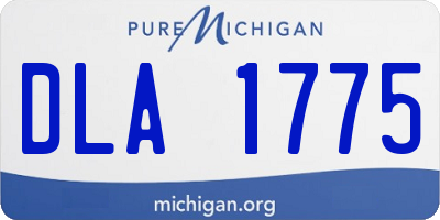 MI license plate DLA1775