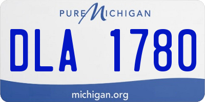 MI license plate DLA1780
