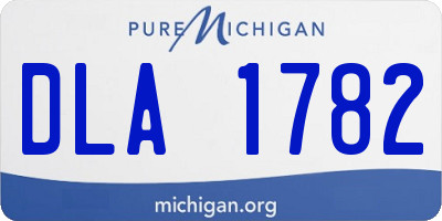 MI license plate DLA1782