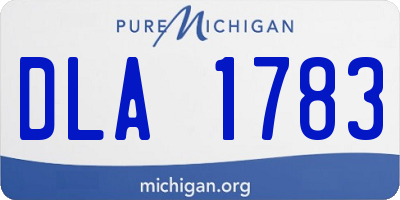 MI license plate DLA1783