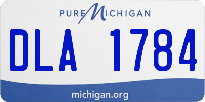 MI license plate DLA1784