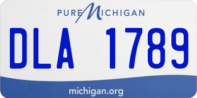 MI license plate DLA1789