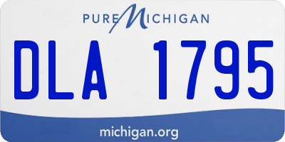 MI license plate DLA1795