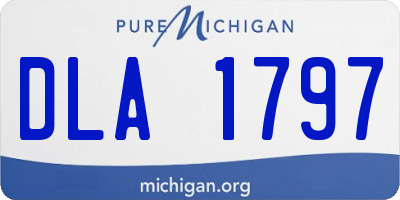 MI license plate DLA1797