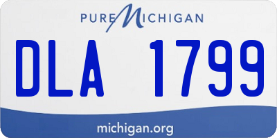 MI license plate DLA1799