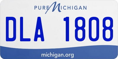 MI license plate DLA1808