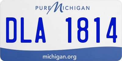 MI license plate DLA1814