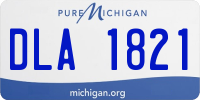 MI license plate DLA1821