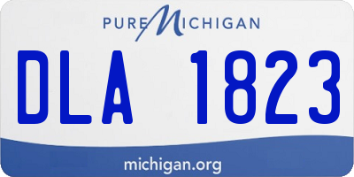 MI license plate DLA1823