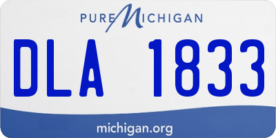 MI license plate DLA1833