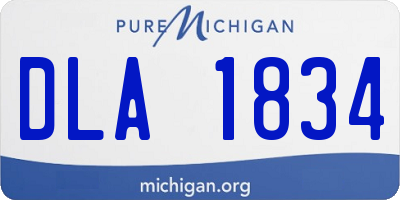 MI license plate DLA1834