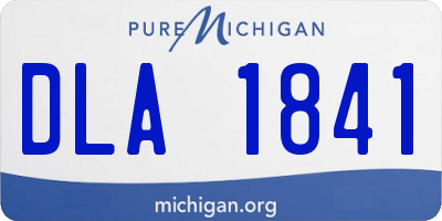 MI license plate DLA1841
