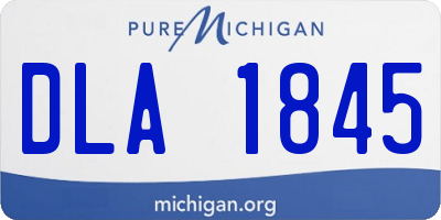 MI license plate DLA1845