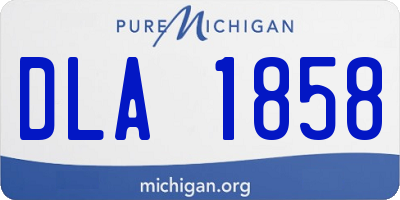 MI license plate DLA1858
