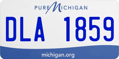 MI license plate DLA1859