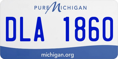 MI license plate DLA1860
