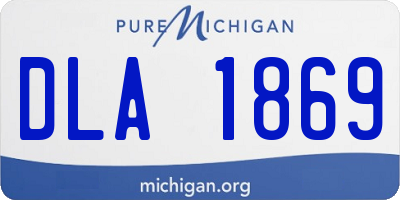 MI license plate DLA1869