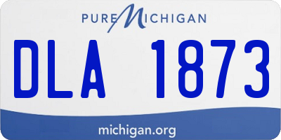MI license plate DLA1873