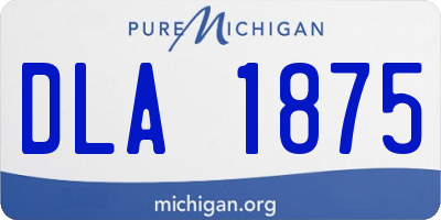 MI license plate DLA1875
