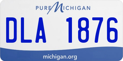 MI license plate DLA1876