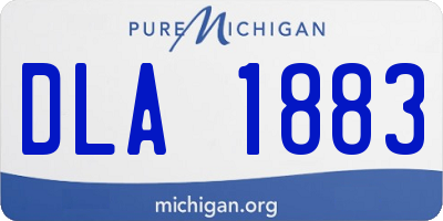 MI license plate DLA1883