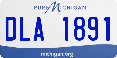 MI license plate DLA1891