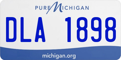 MI license plate DLA1898