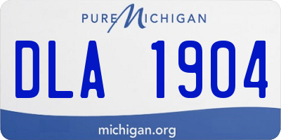 MI license plate DLA1904