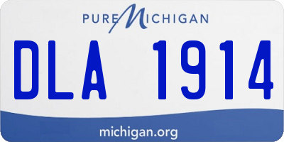 MI license plate DLA1914