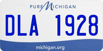 MI license plate DLA1928