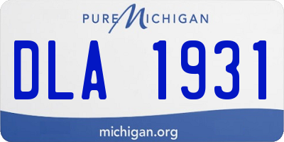 MI license plate DLA1931